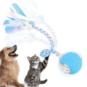 Interactive Cat Toys Ball for Indoor Cats, Cat&Dog Toy, Agile Moving Cat Ball with ElasticMesh Tail,Interactive Cat Toy Ball