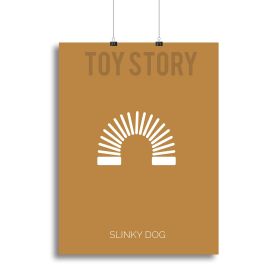 Toy Story Slinky Dog Minimal Movie Canvas Print or Poster (type: Poster Print, size: 28" x 20" / 70cm x 50cm (approx))